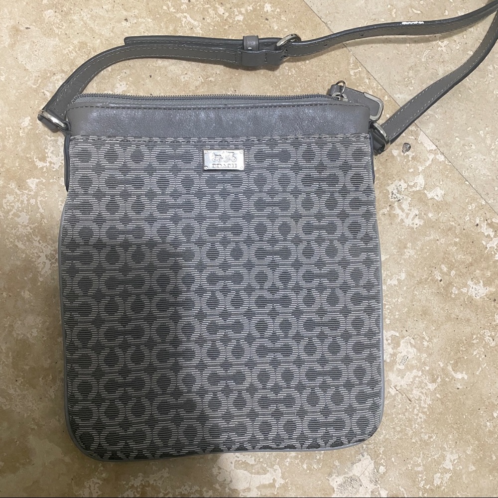 Grey Coach crossbody bag